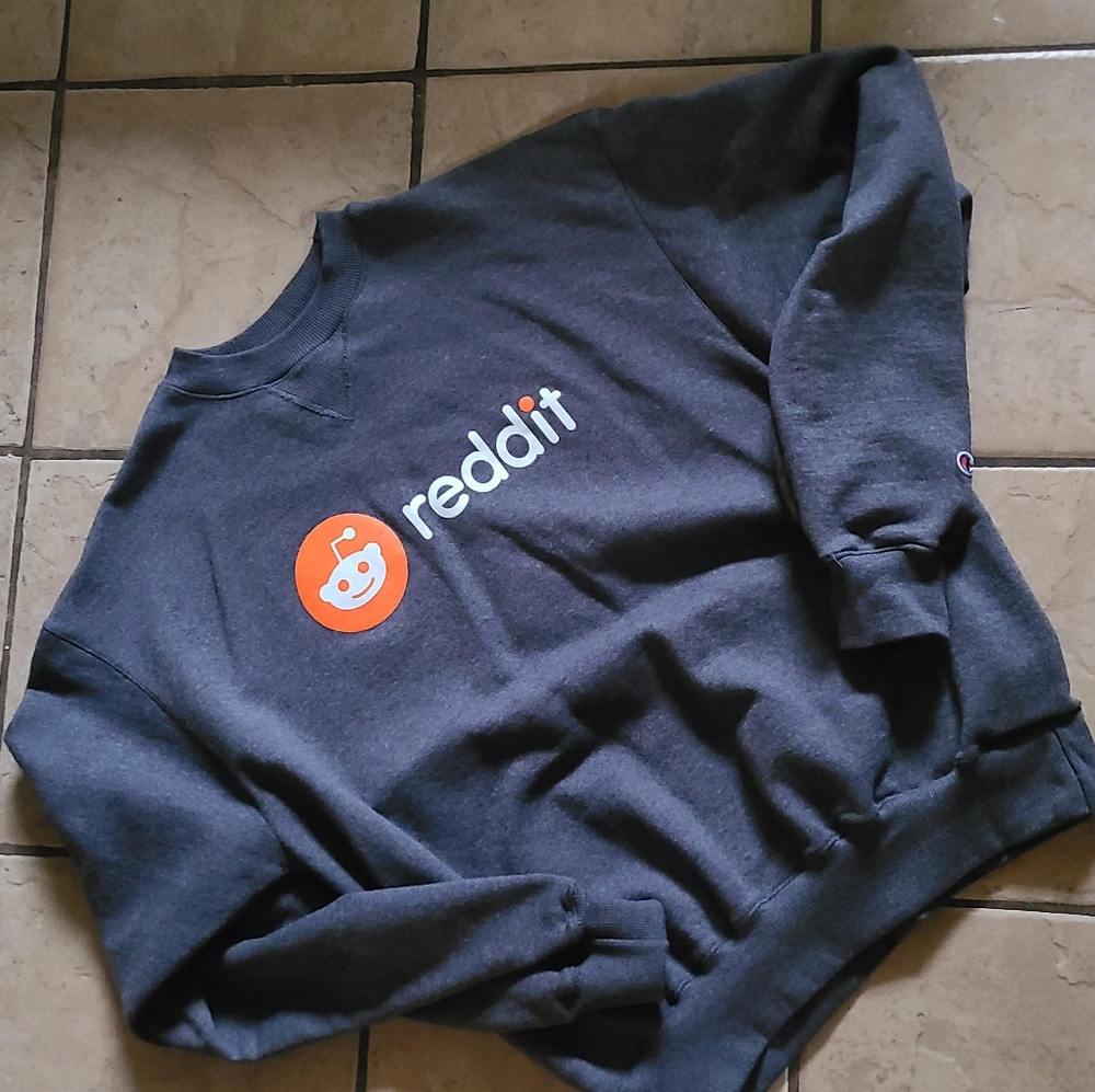 Champion Reddit Logo Gray Sweatshirt